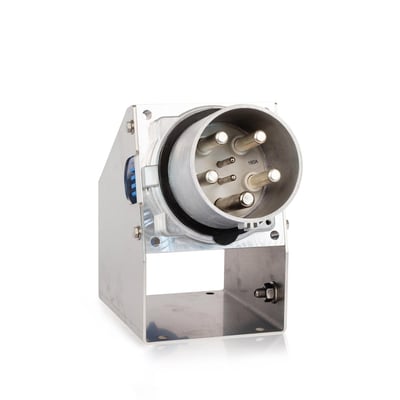 CEE vægindtag 160A, 6h, IP67 med 3P+N+PE stik, fremstillet i metal.