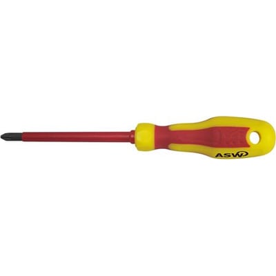 Torx skruetrækker T25x100mm med isoleret 1000V klinge i krom-molybdæn stål og tofarvet håndtag.