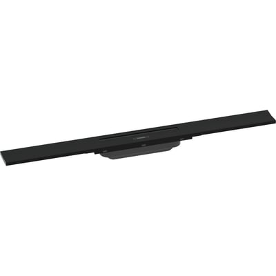 Hansgrohe RainDrain Flex afløbsrende, 700 mm lang og 60 mm bred, mat sort. Fremstillet af rustfrit stål.