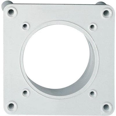 Schneider Electric tætningssæt KZ-81 i hvid plast, 60x60 mm, med centreret rund åbning og monteringshuller.