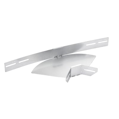 Schneider Electric justerbar hjørne flad, 60x100 mm, el-forzinket (FZS) til kabelbakker, fremstillet af stål.