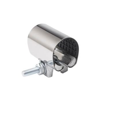 Romacon reparationsklemme i rustfrit stål AISI 304 med NBR pakning til rør mellem 48-51 mm bredde.