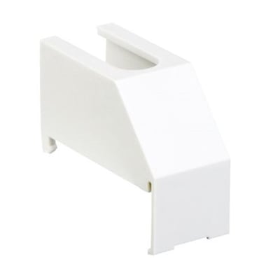 Afdækning VZ-27 fra Schneider Electric, 1-polet, vist isoleret på hvid baggrund, der fremhæver dens kompakte design og hvide farve.
