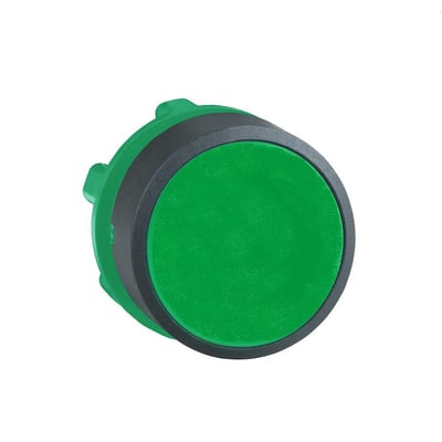 Schneider Electric trykknaphoved ZB5 i grøn med høj krave, passer til Ø 22 mm Harmony Style 5 serie.