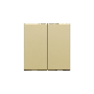 Niko 2-tryk med Gold Coated finish, der har to ensfarvede taster og en lodret sort streg i midten.