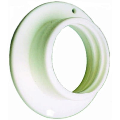 Blå roset med flange til rørgennemføring, 80mm udvendig diameter, passer til 50mm rør.
