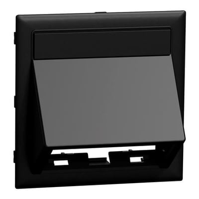 Lauritz Knudsen Thorsman CYB Datalås BK1, en vinklet, sort enhed af pc/ABS plast med åbent låg, der afslører monteringsdetaljer.