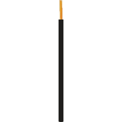 Sort H07V-K monteringsledning med 150 mm² lederdimension, leveret på en rund tromle for nem håndtering og opbevaring.