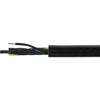 Krankabel 7G1,5 NSHTOEU-J, 1KV, med syv sorte ledere med hvide tal og en grøn/gul leder, sort yderkappe.