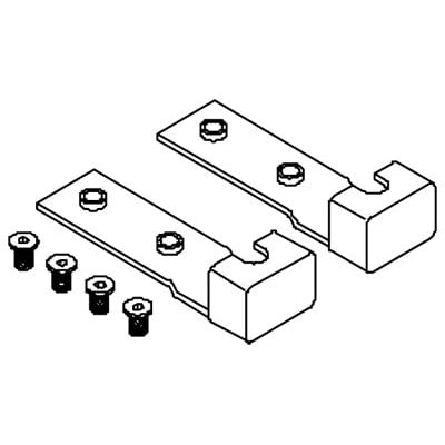 Cubic 20 Afdækning, model CPE2Q1, vist som en teknisk tegning med to afdækningsstykker og fire skruer.