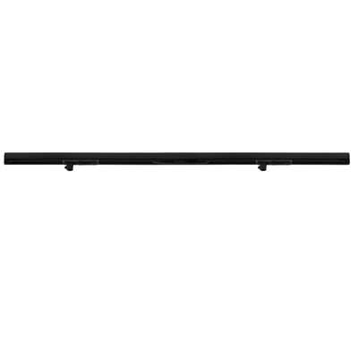 Enkel Nordic Aluminium Skagen lysskinne i sort, 2 meter lang, vist isoleret på hvid baggrund.