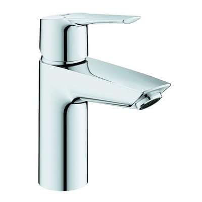 Grohe Start håndvaskarmatur i forkromet messing med et enkelt greb, glat krop og moderne design.