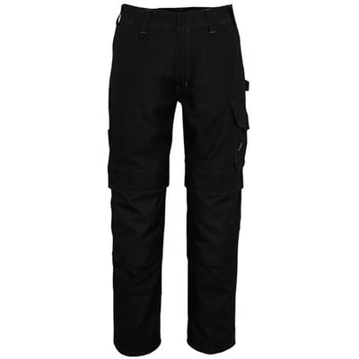 Mascot Houston arbejdsbukser i sort, model 82C51, med trenålssømme og mange praktiske lommer.