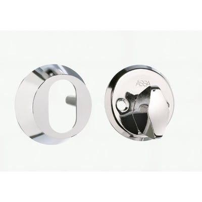 ASSA ABLOY tilbehørssæt til cylinder, model 1660, med blanke kromfarvede cylinderring og vrider til 40 mm dør.
