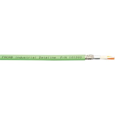 Faber Industrial Dataline 200 Inst. (A) SFTP PUR Kat.5e LAN kabel i blå. Kablet er afskærmet og har mærkning med produktinformation på siden.