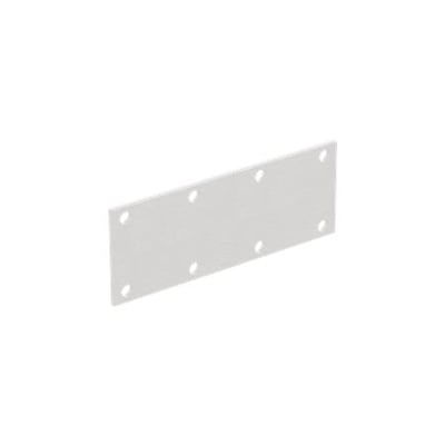 Wibe Mita koblingsbeslag LM100 PC1, et rektangulært hvidt beslag med seks monteringshuller.