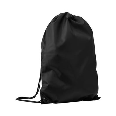 ID Identity sort gymbag rygsæk i one size, lavet af slidstærkt materiale med kraftig bomuldssnøre.