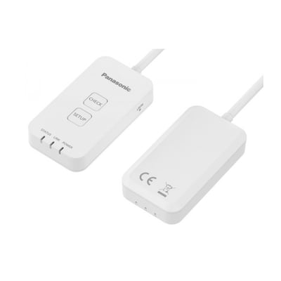 Panasonic CZ-TACG1 Wi-Fi styringsenhed i hvid plast med knapperne 'CHECK' og 'SETUP'.