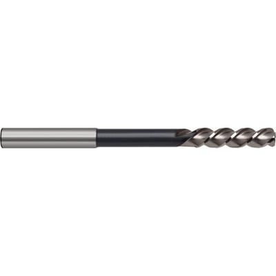 Gühring maskin-skal rival 469 på 15 mm med cylindrisk skaft og spiralformede skær, set fra siden.