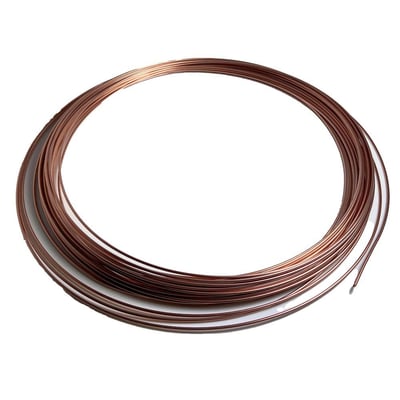 Refco TC-42 kapillarrør i en kobberfarvet rulle, Ø1,0/2,2 mm og 30 meter.