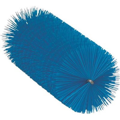 Vikan blå rørbørste med 60mm diameter og 200mm børstelængde, vist på hvid baggrund.