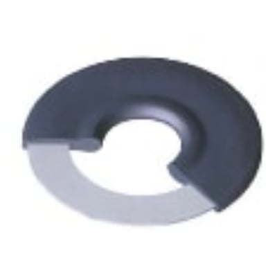 Klinger DN350 NBR-flangepakning med stålindlæg og PN10 trykklasse, set fra siden på hvid baggrund.