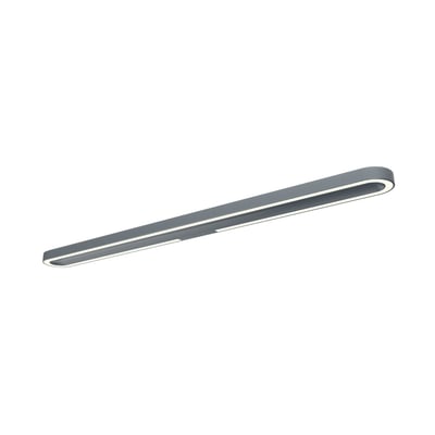 Ansell Lighting Reveal H lysprofil i sølv med lang, slank form og lysende flade, 450 mm, 12 V og 4000 K.
