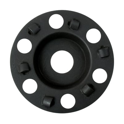 Eibenstock PKD slibeskive på 100 mm, med synlige segmenter til finslibning af overflader.