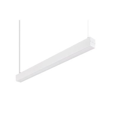 Philips Keyline 1200 mm linjearmatur i grå aluminium, nedhængt med kæder for moderne indendørs belysning.