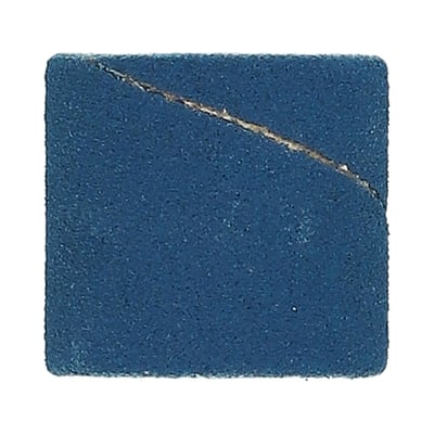 Norton slibering 25x25 P120 R822 i blå med en gylden diagonal revne, velegnet til metal.