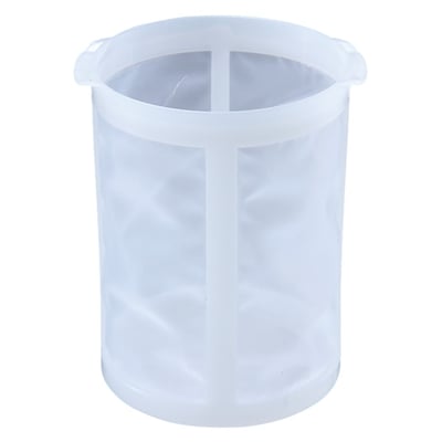 Makita forfilter til støvsuger model CL001G, fremstillet af hvidt plast med finmasket indsats.