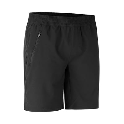 Geyser Active Shorts i sort, str. 3XL, fremstillet i stretch materiale med lynlåslommer og elastik i linningen.