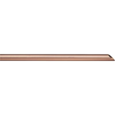 Hårdt KME kobberrør i 2-meters længde, med dimensionerne 15 x 1,0 mm, fremstillet af poleret kobber.