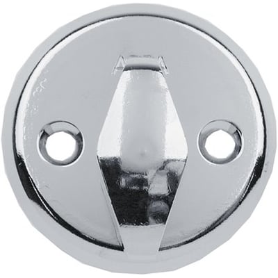 Assa Abloy vridergreb 411652, M 43 mm, GDS, set forfra med rundt, blankt sølvfarvet greb og to synlige skruehuller.