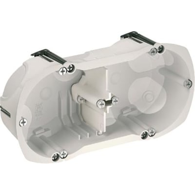 Schneider Electric PVC industriboks 170x135x85 mm i RAL7035, vist med indvendige beslag og skruer.