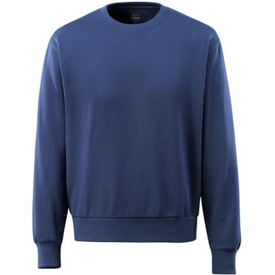 Mascot marineblå sweatshirt i størrelse XS med rund hals og ribkanter, lavet af 60% bomuld/40% polyester.