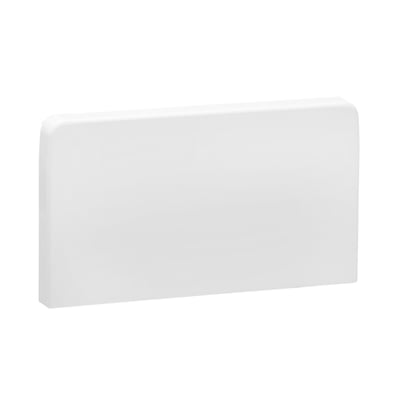 Schneider Electric OL45 Endestykke i polarhvid PC/ABS plast, måler 95 x 55 mm, brugt til OptiLine 45/70 kabelinstallationssystemer.