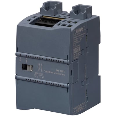 Siemens SIPLUS CMS1200 SM1281 modul til SIMATIC S7-1200, grå plastik med synlige terminaler og mærkater.