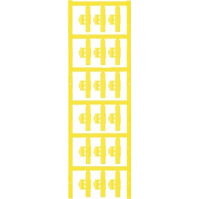 Weidmüller SFC 2/30 MC ledningsmærker i gul, en strimmel med flere mærker til kabelmærkning.