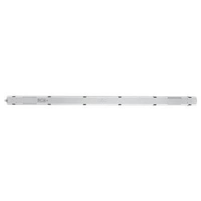 Opple LEDWP-CLA-E LED-armatur på 1500 mm med aflangt, hvidt armaturhus, set lige fra siden.