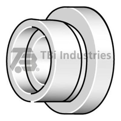 Hvid PTFE/Teflon isolator fra Teknisk Belysnings Industri til Jumbo TIG SR 9/20 svejsebrændere.