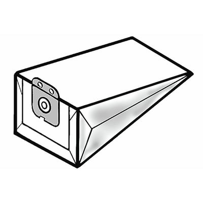 Enkel skitse af en hvid støvsugerpose med adapterplade, symboliserer NI 2162 modellen fra Nordic Quality.