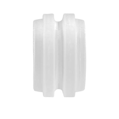 Hvid SO20001-10 PVDF klemring med 10 mm dimension, fremstillet af robust og kemisk resistent materiale.