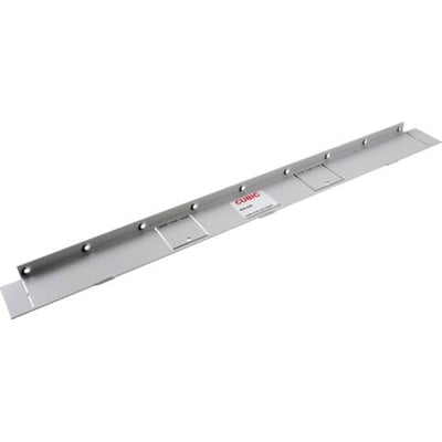 Cubic CU-Mini deleprofil i aluminium, 3 meter lang, med prægning og monteringshuller langs profilen.