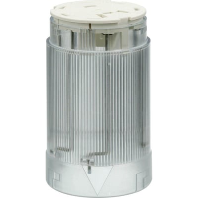 Schneider Electric lysenhed i klar plast med ribbet overflade og hvid topdel, 45mm diameter, 230V.