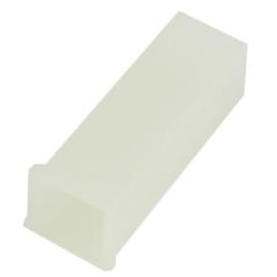 Schuco nylon bøsning i lys creme farve, designet til 8-10 mm applikationer og mekaniske samlinger.