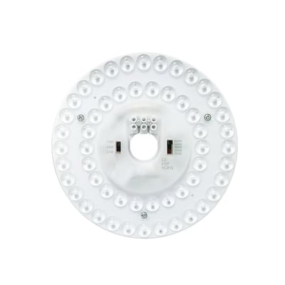 LEDlife 24/18/12W LED indsats med linser, Ø17 cm, viser effektniveauer og CCT-valgmuligheder på hvid baggrund.