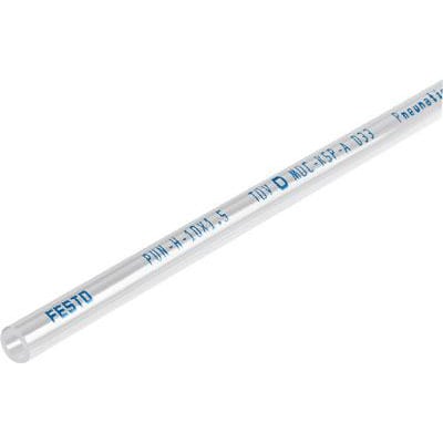 Festo trykluftslange PUN-H-14X2-NT i naturfarve, vist på hvid baggrund med synlig tekst.