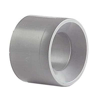 Grå ABS reduktion 32-25mm med klæbemuffe og studs, fremstillet i Italien med PN 10 bar.