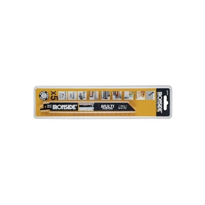 Ironside BIM MULTI-bajonetsavklinge på 203 mm med 12 TPI ses i gul og sort emballage.